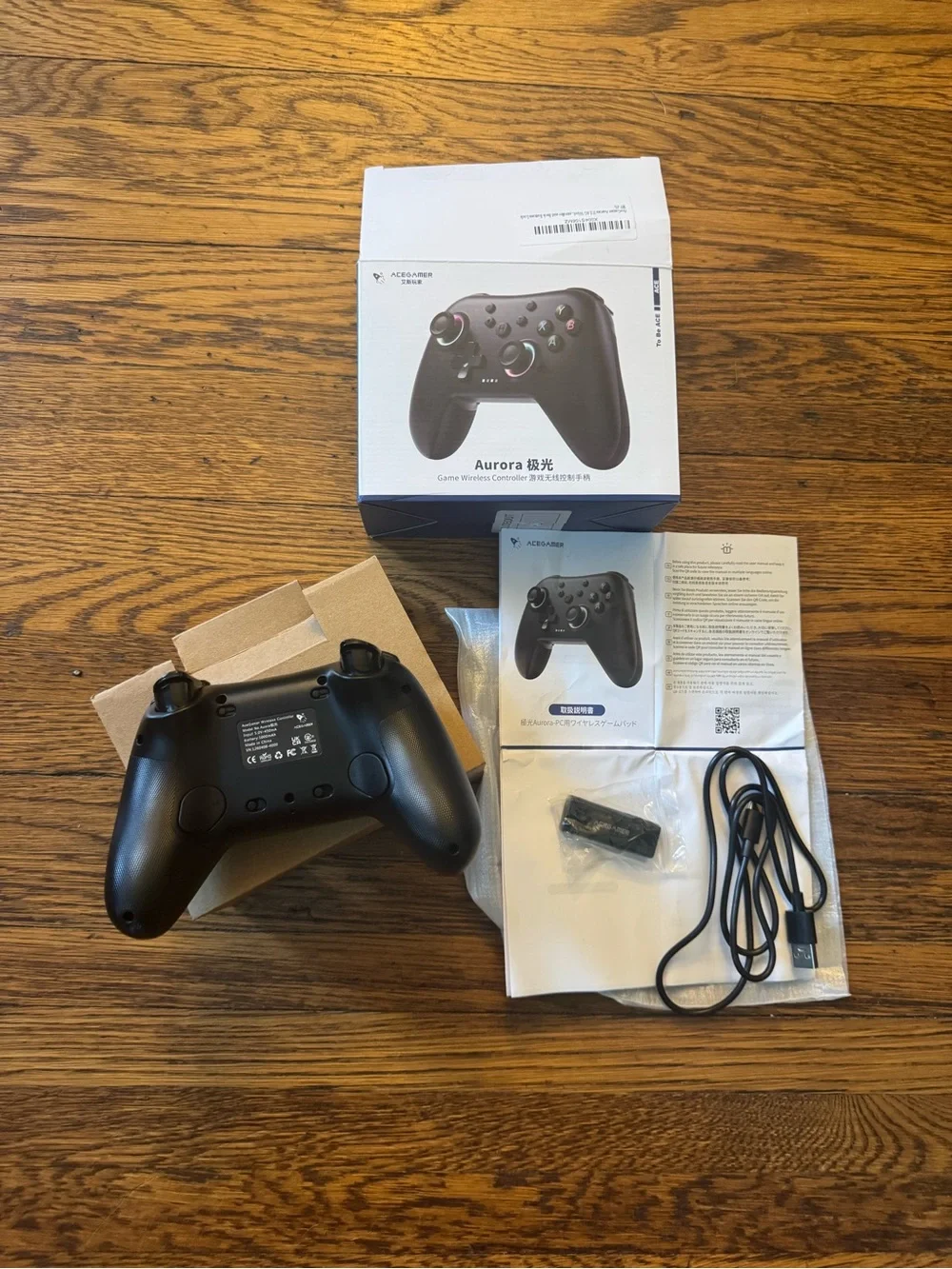 AceGamer Aurora Wireless Controller box Aurora Wireless Game Controller - Black